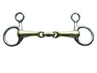 HKM Bauchergebiss Argentan mit Edelstahlringen in 3 Größen 16mm Stärke TOP