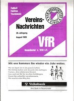 VfR Neumünster Vereinsnachrichten August 1989
