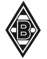 AUFKLEBER STICKER „Raute”  schwarz VFL BORUSSIA MÖNCHENGLADBACH  NEU