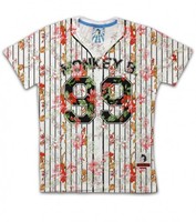 T-Shirt Baseball Flower, Full Body, Monkey Business, Größe XL
