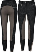 Pikeur Damen Reithose Badira Print schwarz-darkstone viele Größen - NEU