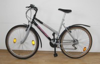 Fahrrad Damenrad, MTB  26",  18-G, Adventure, silbern-schwarz