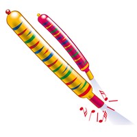 NEU Raketenballons, 8 Stück, bunt - Luftballon - Raketen-Ballon - 