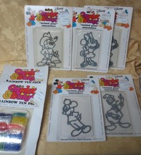 Vintage lot Nip Mickey Mouse Disney Makit & Bakit Stained Glass Sun Catcher kits