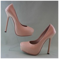 Giaro Plateau Pumps Gr. 42 High Heels beige 15 cm Absatz (#1675)