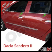 Dacia Sandero II ab 2012 Chrom Fensterleisten Blenden 4tlg Edelstahl