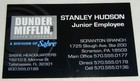 THE OFFICE STANLEY HUDSON LESLIE DAVID BAKER OVERSIZED BUSINESS CARD PROP DUNDER