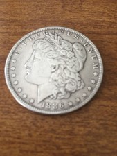 1886 Morgan Silver Dollar Au Great Detail