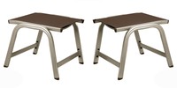2 x Hocker Fußhocker Kettler Basic Plus Gartenmöbel Aluminium und Outdoorgewebe