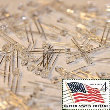 100x White 2x3x4 mm Rectangle Leds Water Clear Wide Angle Light LED USA