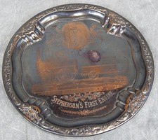 New listing
uncommon Tray Silverplated? on Copper~Stephenson's First Engine~Detail Engraving