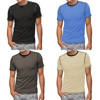 Hanes T-Shirt  Contrast  Stitching Fit-T Gr. S-M-L-XL-XXL  Polo Top Baumwolle 