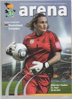 Orig.PRG    Frauen Länderspiel  26.10.2011    DEUTSCHLAND - SCHWEDEN  !!  SELTEN
