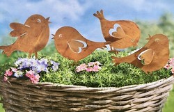 Beetstecker /"Junge /& Mädchen /" aus Metall Rost von Campo Süße Gartenstecker