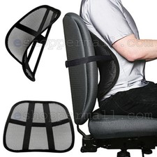 Backjoy Posture Plus Black Pain Seat Relief Home Office School Cool Mesh Back Lumbar Support Vent Cushion Car Office Chair Truck Seat Black