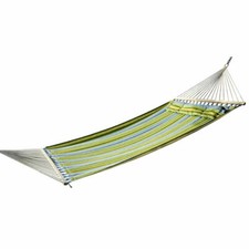 Outsunny Hamaca Colgante de Jardín para 2 Personas Hamaca Ecológico para  Camping Con Almohada Carga De 210kg - Verde/Azul | Compra online en eBay