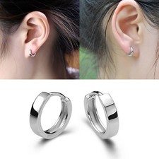 Women S Silver Plated Cz Hoop Ear Studs Earrings Fashion Jewelry Ebay Hot Women Fashion Jewelry 925 Sterling Silver Very Small Stud Hoop Earrings