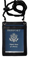 GOX Cell Phone Bag Travel Neck Wallet With RFID Blocking Travel Document Holder 