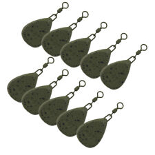 Carp Fishing Pear Leads 1.125 1.5 2 2.5oz with Swivel 10 Pack Weights Lead NGT 