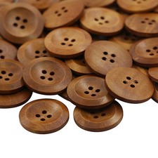 100PCs Mixed Christmas Round Pattern Sewing Wooden Buttons DIY Scrapbook Craft
