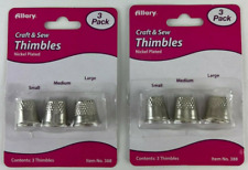 Allary Craft and Sew Assorted Thimbles Pack Contains 3 Small Medium Large Sizes for sale online 