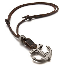 mens leather necklace | eBay