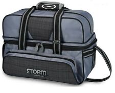 Storm 3 Ball Tournament Tote Bowling Bag With Shoe Pocket Navy & Tow Wheels for sale online 