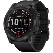 Garmin fēnix 6 Pro Solar Edition 47mm Black Case with Slate Gray Silicone  Band GPS Running Watch for sale online