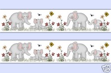 Elephant Wallpaper Border Wall Decals Baby Jungle Safari Nursery Elephant Wallpaper Border Wall Decals Baby Jungle Safari Nursery Stickers Decor