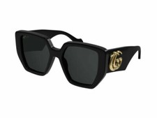 Gucci GG0956S-001 54-19 145mm Occhiali da Sole Quadrati Neri con Lenti  Verdi Non Polarizzate | Acquisti Online su eBay