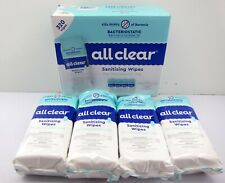 4x80 Pks new sealed Bacteriostatic- All Clear 320 Count Sanitizing Wipes 