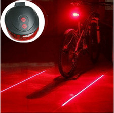 5LED+2Laser Bike Bicycle Light Rear Tail Flashing Safety Warning Lamp Nigh U.S.S