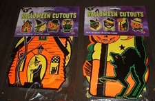 8 Vintage Retro Styled Beistle Repro Halloween Decorations Die Cut