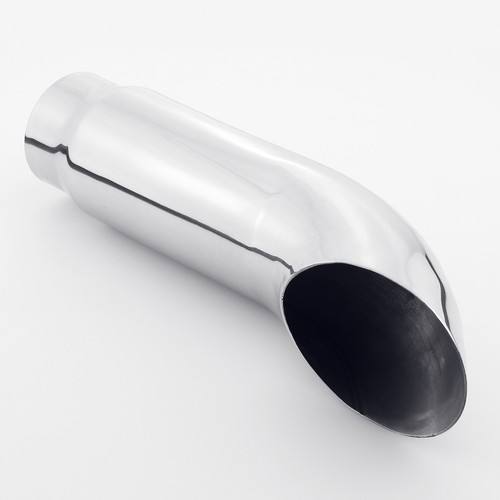 2.25" inlet 11" Length Curve Turn Down Angle Cut 304 Stainless Steel Exhaust Tip