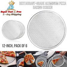 12 Inch Aluminum Pack of 6 Wide Rim New Star Foodservice 50882 Pizza Pan/Tray 