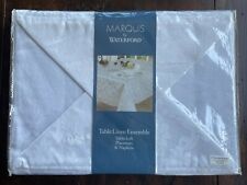 Marquis Waterford Tablecloth Linen Ensemble Napkins Placemats Floral White for sale online 