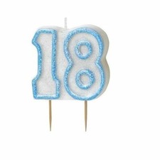 Blue Moulded Birthday Cake Candle Number 5