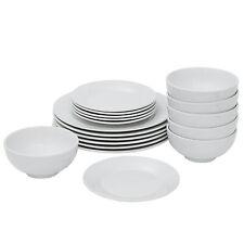 Parhoma White Melamine Home Dinnerware Set 12-Piece Service for 4