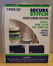 Secure Stitch Liquid Sewing Glue Emergency Solution 7pc Set