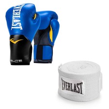 Everlast MMA Boxing Gloves Men Women Training Gym protex Leather Blue Green 12oz