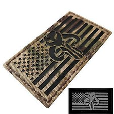 2AFTER1 Multicam Ace of Spades Grim Reaper Death Card Morale Tactical Skull Skeleton Hook/&Loop Patch