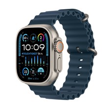 Apple Watch Ultra 49mm Titanium Case with Midnight Ocean Band, One 