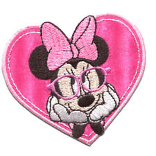 20x14cm Minnie Mouse XL "Minnie de pie" Disney termoadhesiv rosa Parches