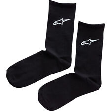 New Pair Of White & Black Knee MotoGP Cotton Motorcycle Boot Socks Adult 1 Size 