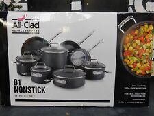 Pots And Pans Set W/ Red Granite Derived Coating, Csk Nonstick Cookware Set 