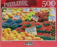 New Puzzlebug 500 Piece Jigsaw Puzzle Colorful Farm Market Place Travel NIB 