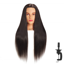 15”100%Real Human Hair Afro Mannequin Head Hairdressing Dolls Training Head  for Practice Styling Braiding With Adjustable tripod