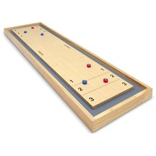 Carmelli Ng1201 Ricochet 7 Foot Shuffleboard Table Abacus Style Gosports Shuffleboard And Curling 2 In 1 Table Top Board With 8 Rollers