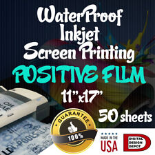 11" x 17" Premium Waterproof Inkjet Milky Transparency Film for Screen Printing 