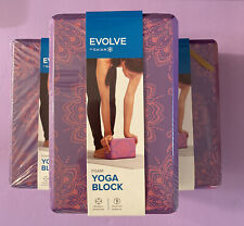 Evolve by Gaiam Foam Yoga Block Purple 9x6x4 Improves Balance for sale online 